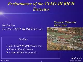 Performance of the CLEO-III RICH Detector