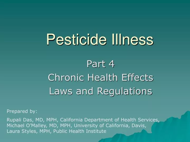 pesticide illness
