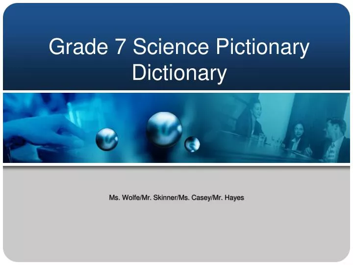 grade 7 science pictionary dictionary