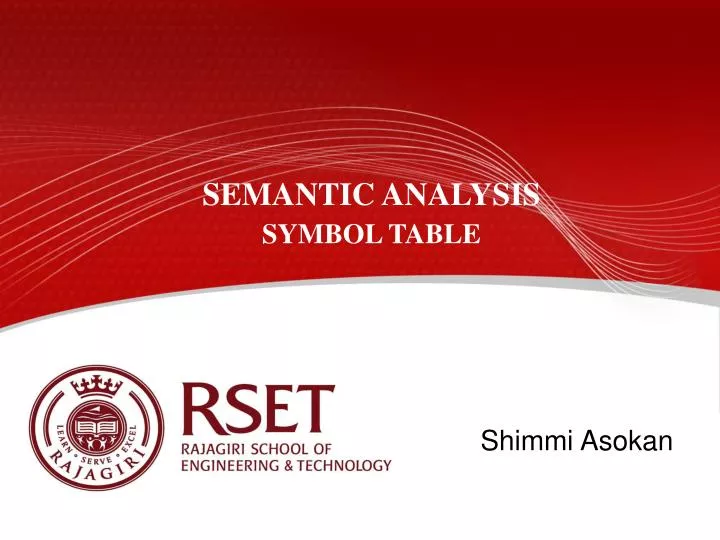 semantic analysis symbol table