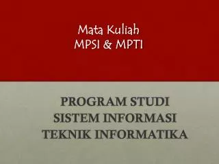 mata kuliah mpsi mpti