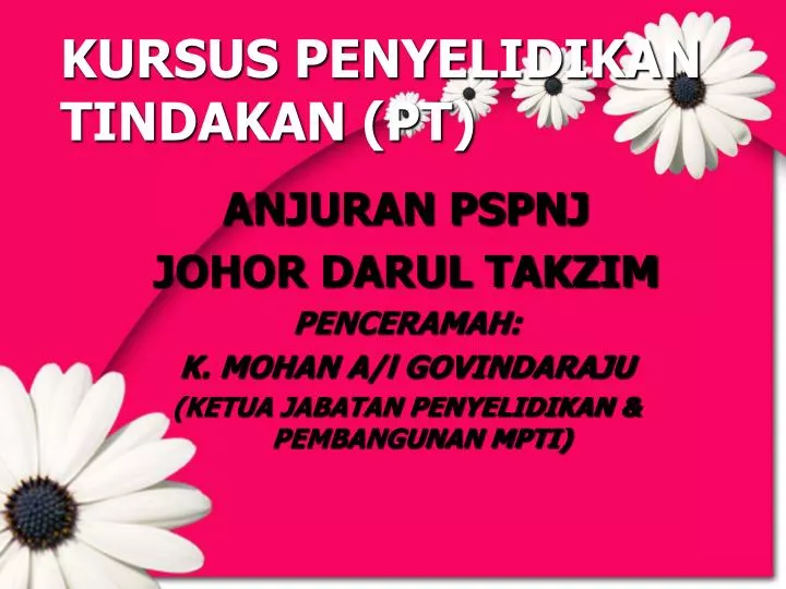 kursus penyelidikan tindakan pt