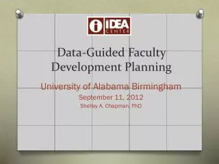 Data-Guided Faculty Development Planning