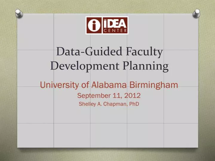 data guided faculty development planning