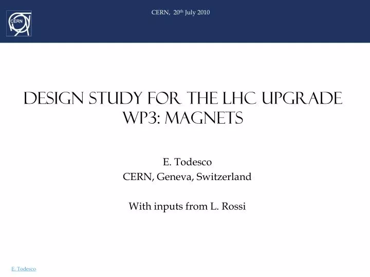 design study for the lhc upgrade wp3 magnets