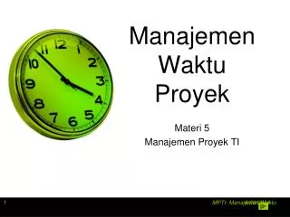 manajemen waktu proyek