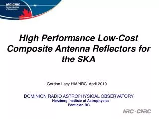 High Performance Low-Cost Composite Antenna Reflectors for the SKA