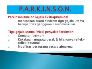 p a r k i n s o n