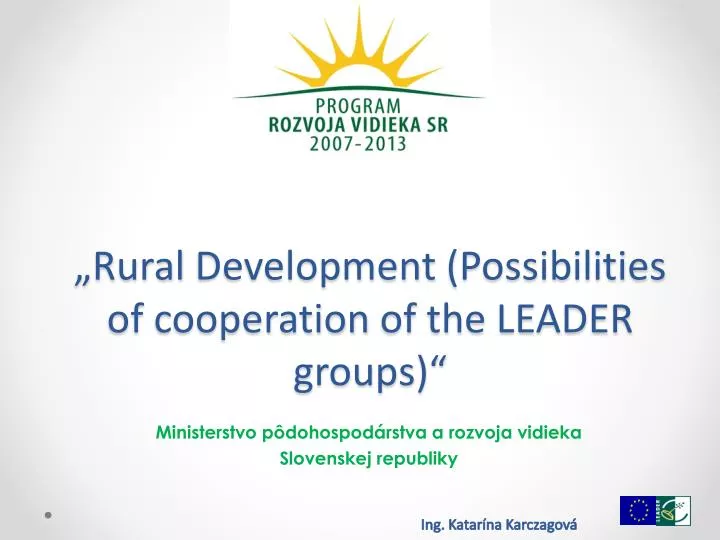 rural development possibilities of cooperation of the leader groups