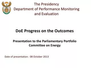 Date of presentation: 08 October 2013
