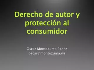 derecho de autor y protecci n al consumidor