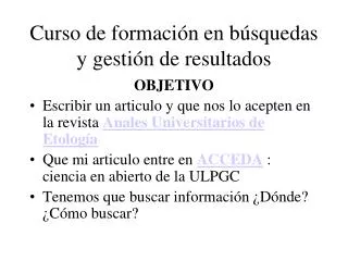 curso de formaci n en b squedas y gesti n de resultados