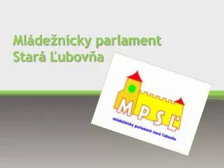 ml de n cky parlament star ubov a
