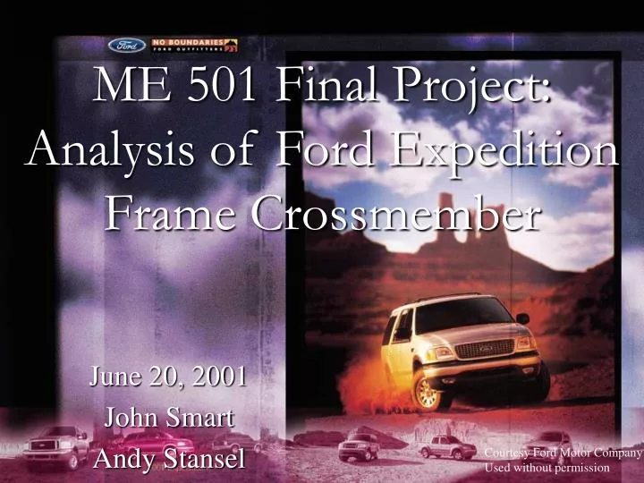 me 501 final project analysis of ford expedition frame crossmember