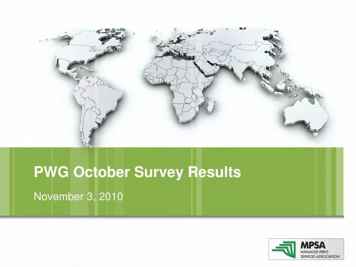 pwg october survey results