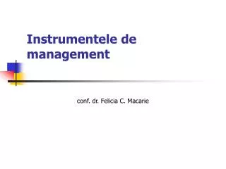 instrumentele de management