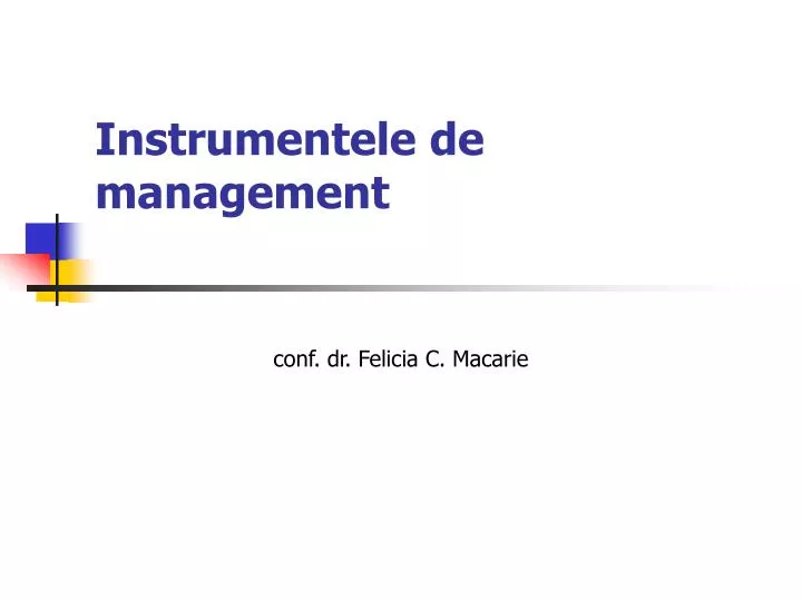 instrumentele de management