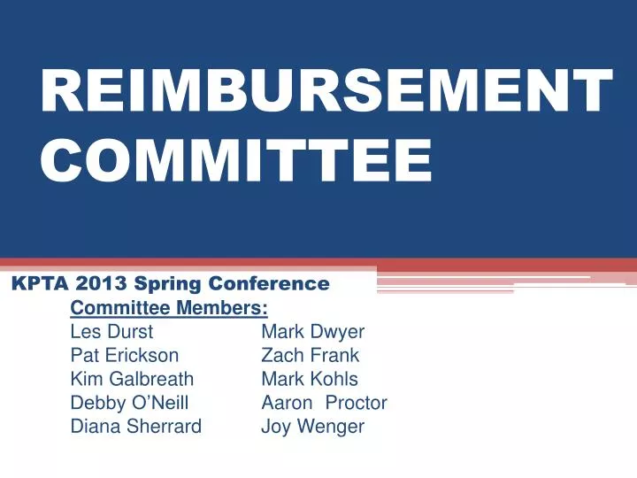 reimbursement committee