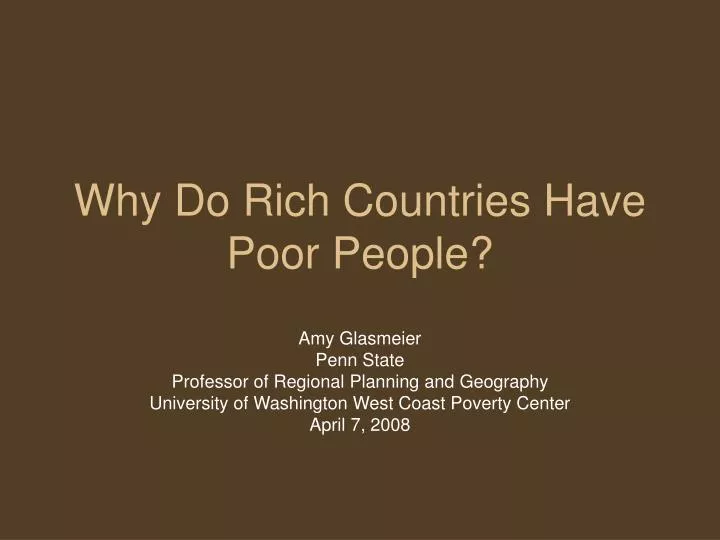 why do rich countries have poor people