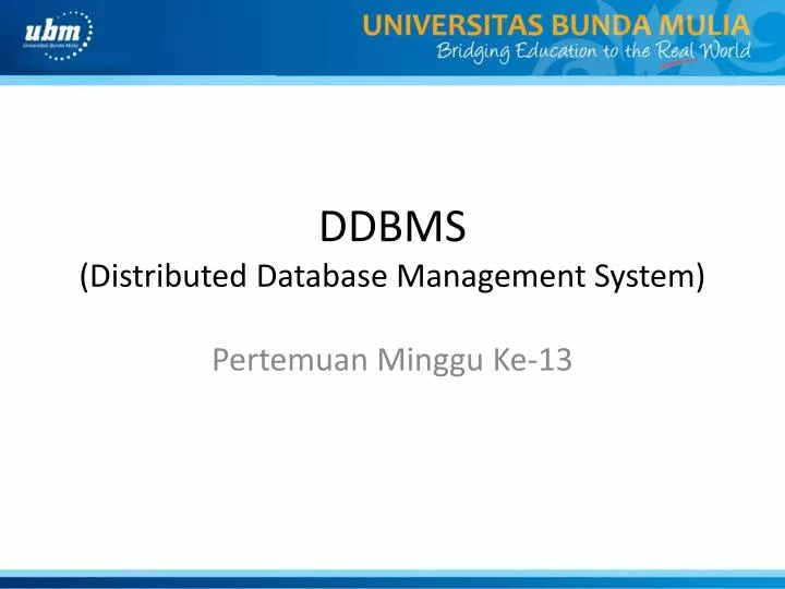 ddbms distributed database management system