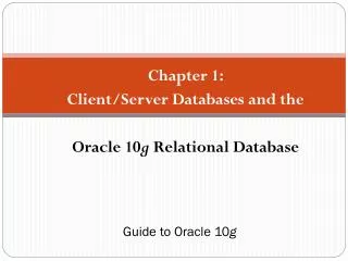 Guide to Oracle 10 g