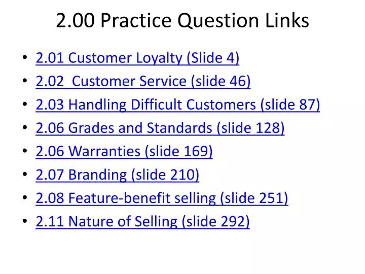 2 00 practice question links