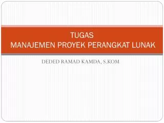 tugas manajemen proyek perangkat lunak