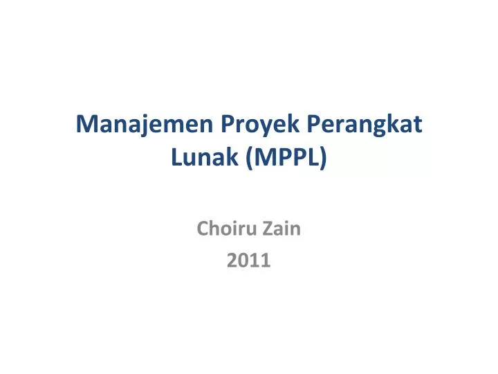 manajemen proyek perangkat lunak mppl