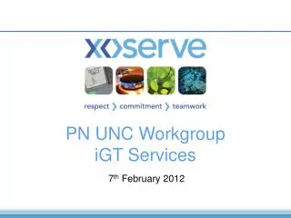 PN UNC Workgroup iGT Services