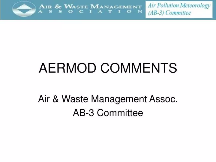 aermod comments