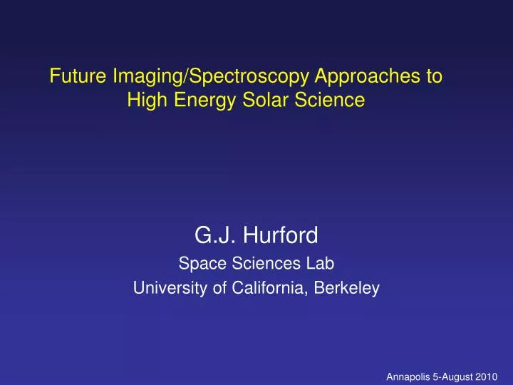 future imaging spectroscopy approaches to high energy solar science