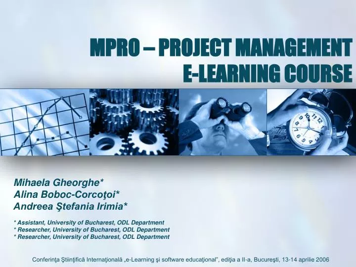 mpro project management e learning course