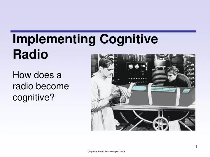 implementing cognitive radio