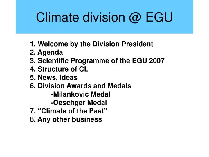 climate division @ egu