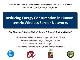 Reducing Energy Consumption in Human-centric Wireless Sensor Networks