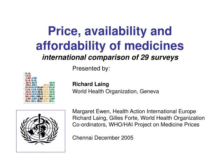 price availability and affordability of medicines international comparison of 29 surveys