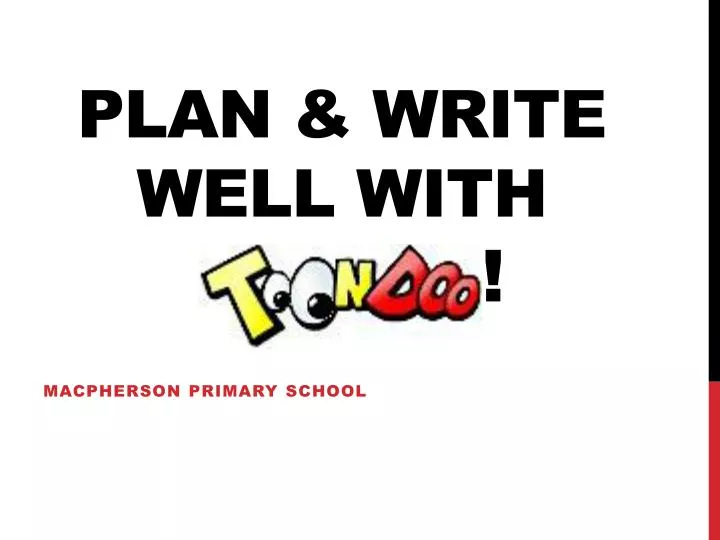 plan write well with