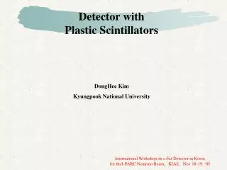 Detector with Plastic Scintillators