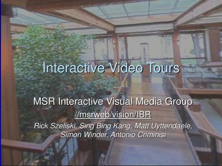 interactive video tours