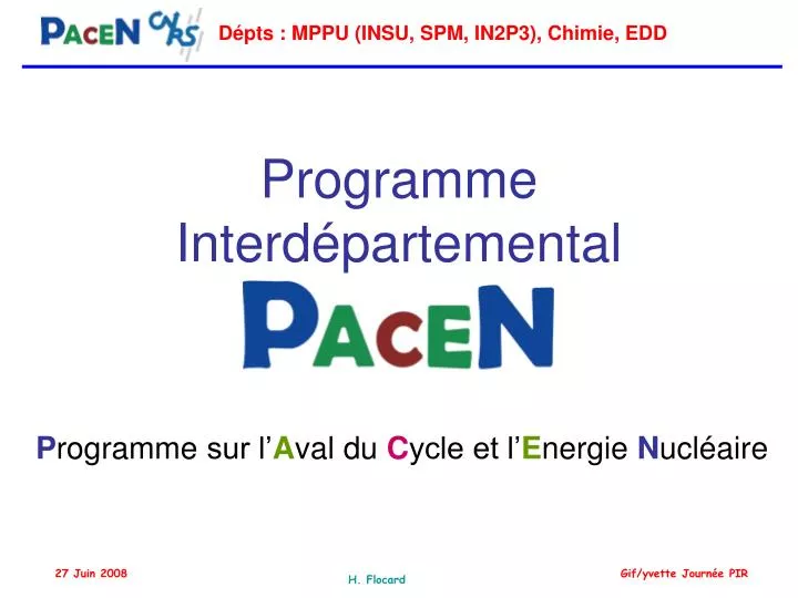 programme interd partemental