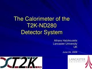 The Calorimeter of the T2K-ND280 Detector System