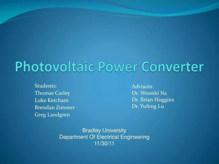 photovoltaic power converter