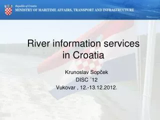 River information services in Croatia