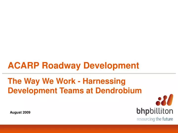 acarp roadway development