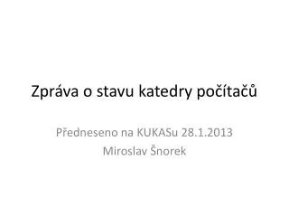 zpr va o stavu katedry po ta