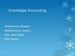 Knowledge Accounting