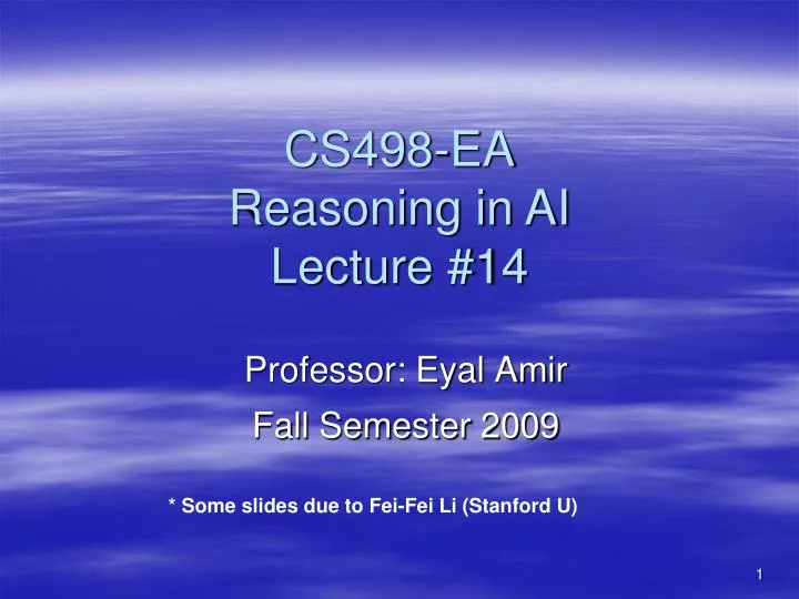 cs498 ea reasoning in ai lecture 14