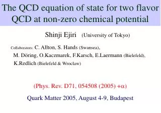 The QCD equation of state for two flavor QCD at non-zero chemical potential
