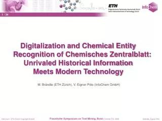 Digitalization and Chemical Entity Recognition of Chemisches Zentralblatt: