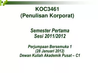 KOC3461 (Penulisan Korporat)